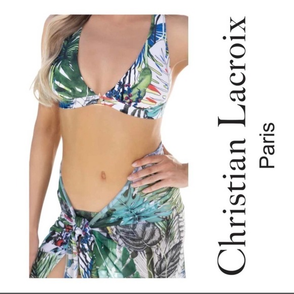 Swiminista x Christian Lacroix Trusty Short Sarong in Jardin Exo’Chic Print OS - Picture 1 of 2